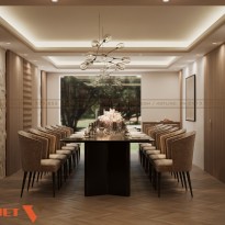 Thiết kế không gian tiếp khách sang trọng tại Hà Nội  